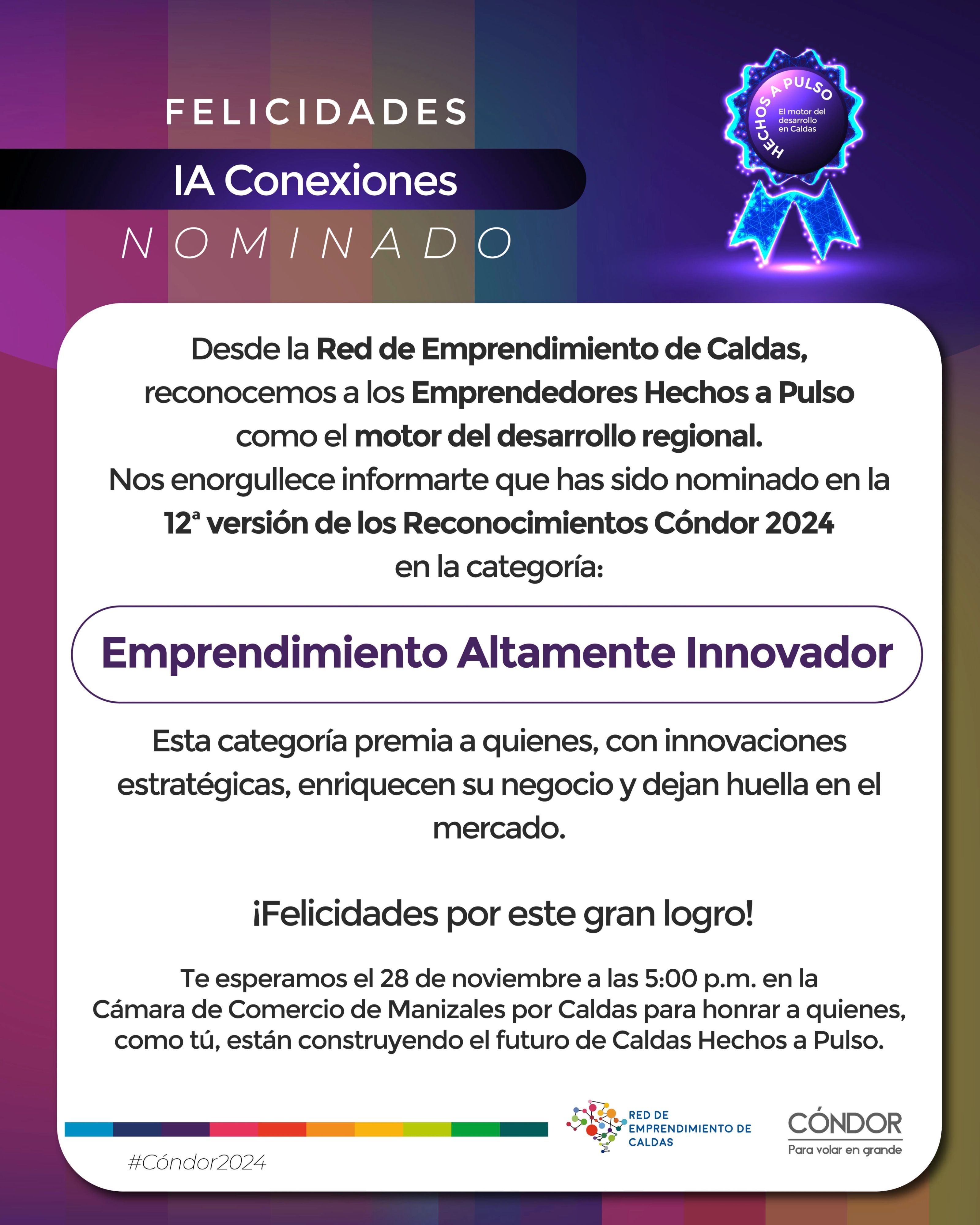 Premio Cóndor - Reconocimiento a la excelencia